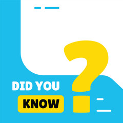 Trivia Day Design Background, Did you know, Question Mark Facts