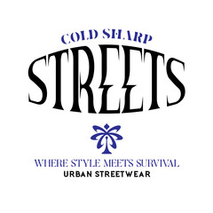 Obraz premium Urban streetwear Aesthetic typography text vector graphic design