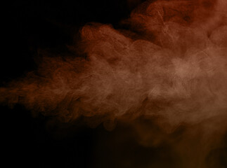 A powerful windstorm blew through the desert, kicking up a swirling mix of dust, sand, and smoke, as golden flakes of soil and dirt danced in the air like magical sparks against the dark
