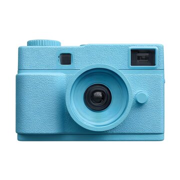 Capture Stylish Memories With Matte Sky Blue 3D Disposable Camera Featuring Textured Grip Elevating Creativity