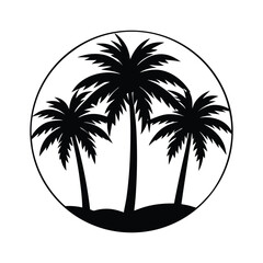 silhouette of palm trees