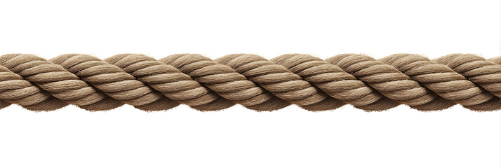 Straight rope isolated on white background