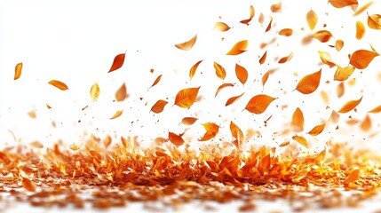 Autumn leaves falling, a beautiful, vibrant display of nature's change