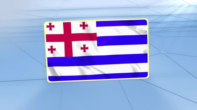 Ajaria Flag Displayed on a Clean White Background. Flag of Ajaria