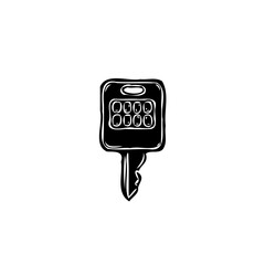 Monochrome depiction of an electronic keypad key, a symbol of modern access