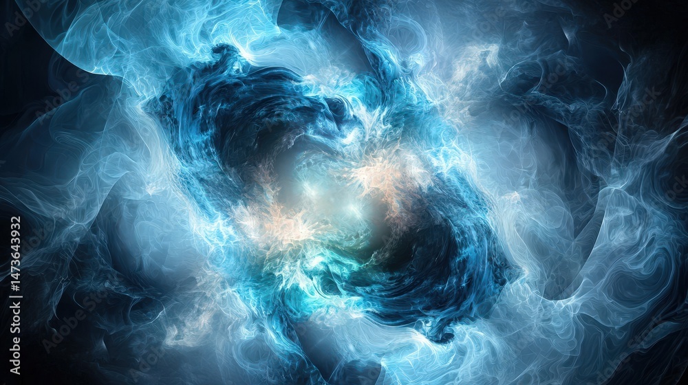 Poster galactic energy explosion space digital art cosmic environment abstract viewpoint universal concept