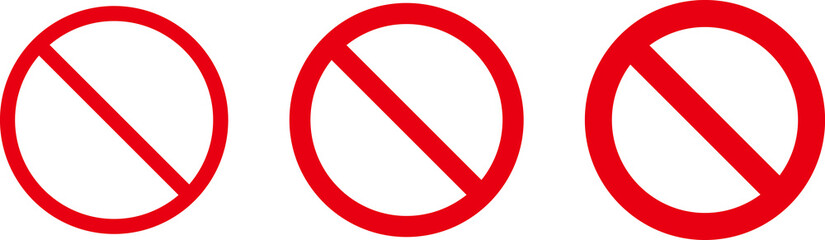 Sign forbidden. Icon symbol ban. Red circle sign stop entry ang slash line isolated on transparent background. Mark prohibited. Icon symbol ban. Mark prohibited.