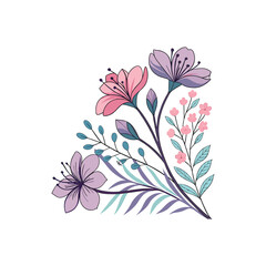 modern minimal creative water color flower, floral vector art design