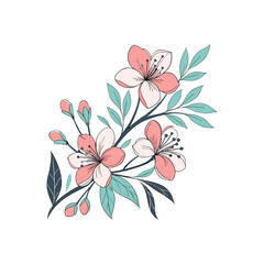 modern minimal creative water color flower, floral vector art design