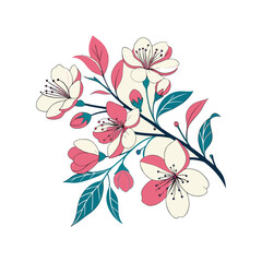 modern minimal creative water color flower, floral vector art design