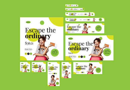 Travel Social Media Post Template for Vacation Ads