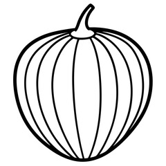 Stylized Acorn Squash Vector Illustration