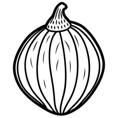 Stylized Acorn Squash Vector Illustration