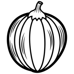 Stylized Acorn Squash Vector Illustration