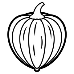 Stylized Acorn Squash Vector Illustration