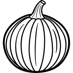 Stylized Acorn Squash Vector Illustration