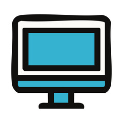 Monitor Icon Vector – Display Screen for Tech, Coding, and Digital Work