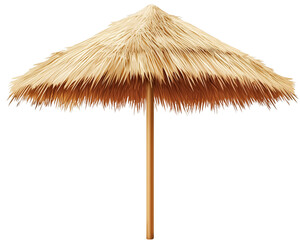 Tiki umbrella on transparent background.