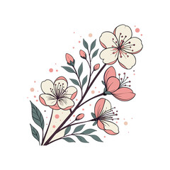 modern minimal creative water color flower, floral vector art design