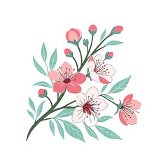 modern minimal creative water color flower, floral vector art design