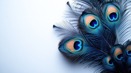 Obraz premium Peacock feathers in soft light
