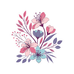 modern minimal creative water color flower, floral vector art design