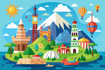 vector illustration of a castle