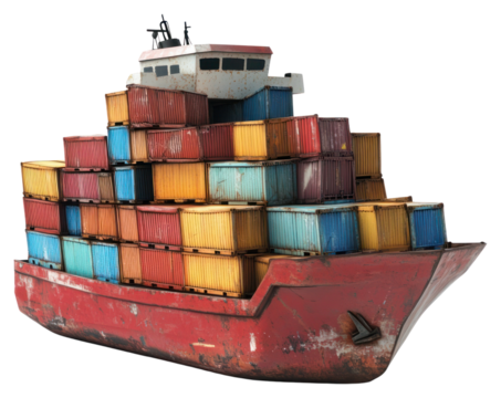 PNG Cargo ship cargo transportation vessel.