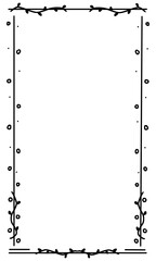 black and white frame, abstract rectangle frame, rectangle frame outline ink hand drawn