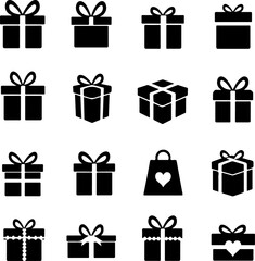 Romantic Gift Box with Hearts Icon – Love Surprise Present