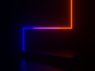 Black background with gradient neon lights