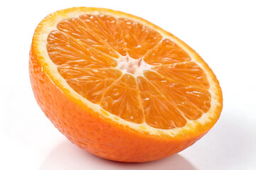Rotten orange fruit on white
