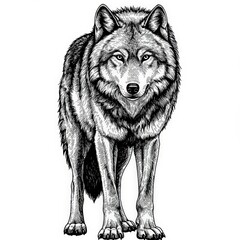 Fototapeta premium a wolf standing on the ground