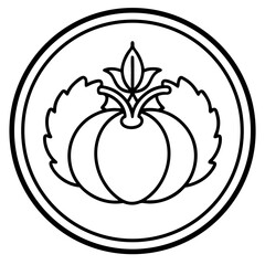 Minimal Veggie Nutrition Line Art Vector