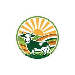 farm logo design vector 