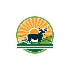farm logo design vector 