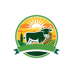 farm logo design vector 