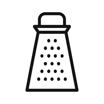 recommend clip art: grater cooking utensil icon line art in white background