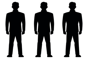 Business People Silhouette Vector Office Worker Shadow Illustration