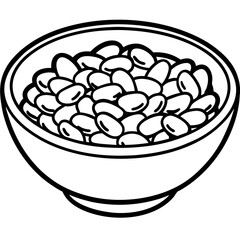 Green Bean Minimalist Vector Art