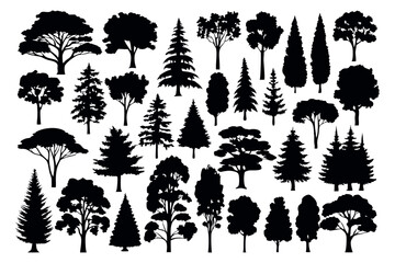Nature Tree Silhouette Vector Pack