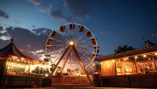 ferris wheel at night