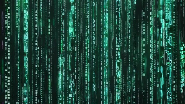 Digital Data Stream: Futuristic Technology Background for Design Generative AI