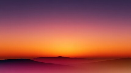 Obraz premium Abstract Mountain Sunset Gradient Background, Warm Orange and Purple Hues