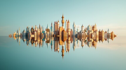 Stunning Reflection of European Capitals Across Calm Water in High Fidelity Resolution