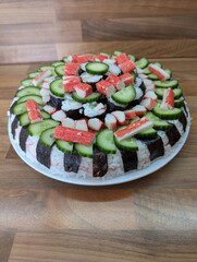 fresh sushi cake