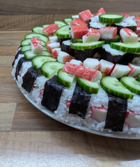 fresh sushi cake