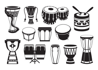 African Drum vector, African Drum Clipart, African Drum silhouette
