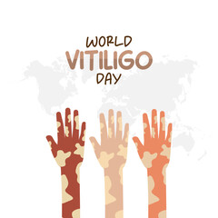 Obraz premium Vector graphic of World Vitiligo Day for World Vitiligo Day celebration.
