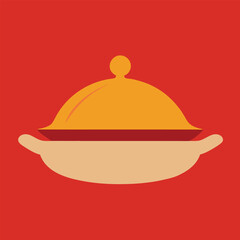 Fototapeta premium Vector food illustration: plate with spoon and fork icon for restaurant menu design